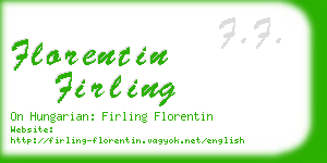 florentin firling business card
